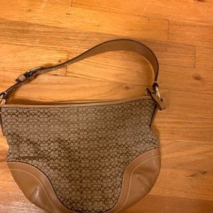 Tan coach purse